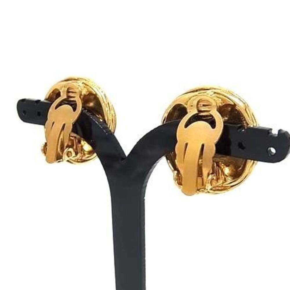 CHANEL Gold Logo Earrings - Picture 2 of 3